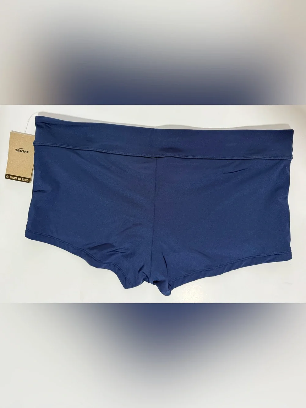 Nike Swim Women’s XXL Navy Blue Boyshort Swim Shorts NWT Swoosh Stretch